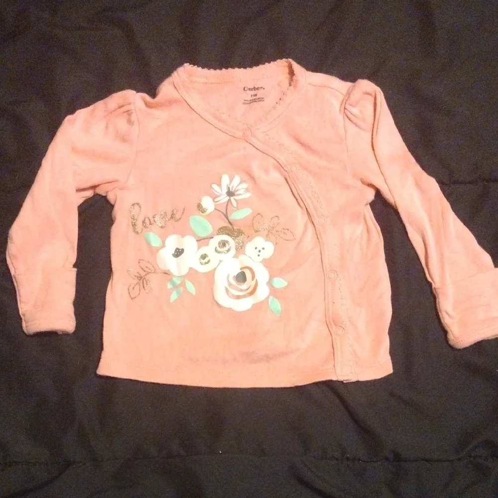 Carter's Pink Long Sleeve Floral Tee​​
